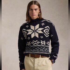 1500$ 🧶 🇺🇾 Ralph Lauren x Manos Del Uruguay wool handknit heavy sweater Large